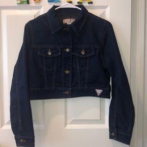 Women’s Guess Jeans Cropped Blue Jean Jacket